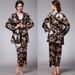 Women's Clothing Silk Ice Silk Pajamas Summer Three Piece Suit Long Sleeved Men's Nightgown Bathrobe Home Clothes_ecoleips.com