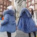 Trendy Detachable Faux Fur Hooded Puffer Jacket For Women - Winter Warm Oversized Polyester Coat With Windproof Design (6 Colors & 5 Sizes)_ecoleips.com