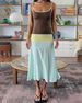 Absobe Women Color Block Cami Long Dress Spaghetti Strap High Waist A Line Swing Maxi Dress Summer Vacation Beach Casual Outfit_ecoleips.com
