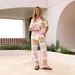 Women's Clothing Fashion Personality Linen Short Sleeved Holiday Leisure Loose Drawstring Suit_ecoleips.com