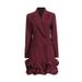 Women's Clothing Patchwork Skirt High End Suit 3D Floral Design Short Dress Spring New Style For Party Wear_ecoleips.com