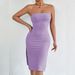 Summer Strapless Slit Slim Fit Bodycon Long Dress for Women European American Fashion Sexy Clothing_ecoleips.com