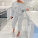 Women's Clothing Sexy Solid Color Casual Basic Sweater Two-Piece Set Can Be Worn On The Shoulder_ecoleips.com