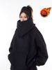 Aria Basics European American Style Hooded Sweatshirt For Women, Autumn 2025 New Loose And Lazy Thickened Fleece Warm Top Jacket_ecoleips.com