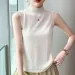 2026 Worsted Pure Wool Women's Autumn And Winter New Half-high Collar Short Slim Fit Inner Base Sweater Sleeveless Vest Women_ecoleips.com