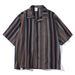 Unisex Japanese Retro Americana Style Striped Shirt Short Sleeved Hawaiian Cuban Collar Trendy Clothing for Women_ecoleips.com