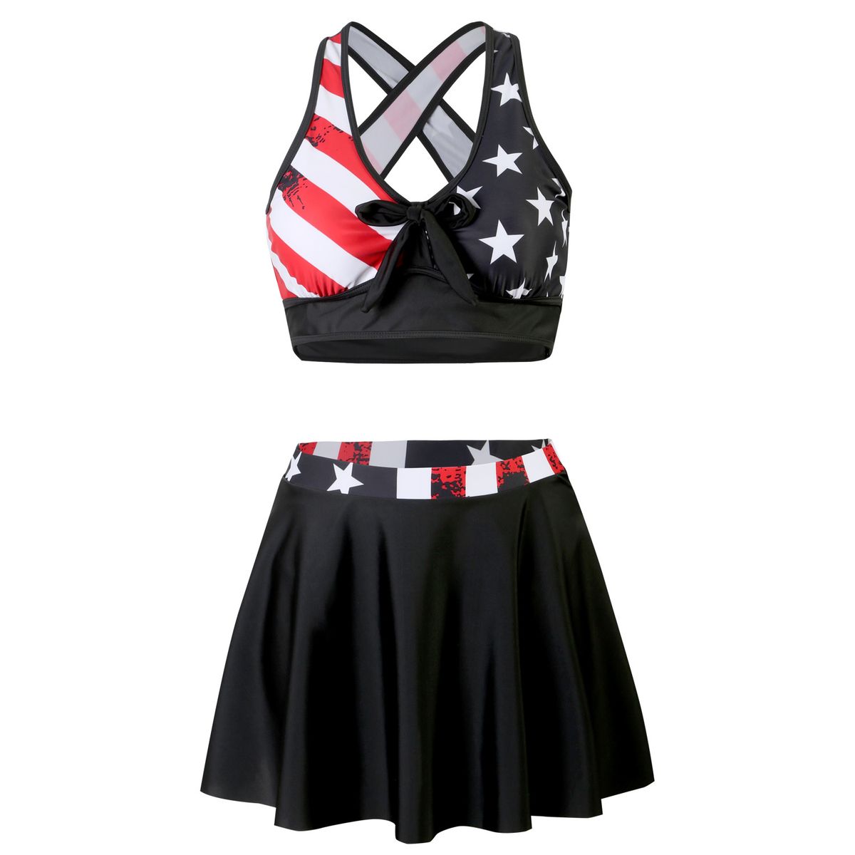 Women’s Clothing new split swimsuit women's conservative skirt bikini fixed version printed swimsuit_ecoleips.com
