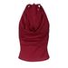 Women's Sexy Backless Slim Fit Strapless Top Solid Color Tie-Up Fashionable Hot Girl Spring Summer_ecoleips.com