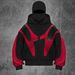 Unisex Fleece-Lined Hoodie – Oversized Fit, Double Hood, 3D Embroidery (Black/White/Gray/Flag Print, S-XXL, Streetwear Essential)_ecoleips.com