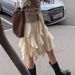 Pure And Desire Women's Midi Skirt Irregular Multi Layered Gauze Romantic Vacation Style Spring Summer 2026_ecoleips.com