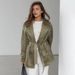 Retro Women's Suede Jacket Lapel Belted Waist Cinching European American Style Autumn Winter 2025 New Fashion Coat_ecoleips.com