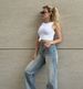 European Style Light Blue Wide-Leg Jeans For Women, Spring New Washed High-Waist Loose Fit Versatile Casual Straight-Leg_ecoleips.com