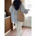 Striped Women's Long-sleeve Loose-fitting Thin Linen Shirt, Sun-protective, Casual Style, Cotton-linen Outerwear For_ecoleips.com