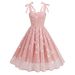 European And American Style Embroidered Suspender Cocktail Dress for Women Elegant Cocktail Wear_ecoleips.com