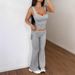 DiYun European American Sports Hot Girl Two-Piece Camisole And Slightly Spicy Wide-Leg Pants Set Women's Clothing 2025_ecoleips.com