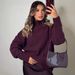 K Women's Fashion High Neck Long Sleeve Knitted Shirt_ecoleips.com