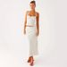 Summer Polka Dot Fashion High Waist Long Dress Two Piece Set For Women Sexy Backless V Neck Halter Neck Design_ecoleips.com