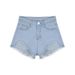 Women's High-waisted Slimming Denim Thin Wide-leg Shorts, 2023 Spring New Style, Trendy Straight-leg Pants_ecoleips.com