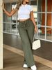 High Waist Wide Leg Trousers for Women European American Style Drawstring Casual Long Pants Hip Covering Fashionable Wholesale Clothing_ecoleips.com