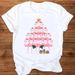 New Merry Christmas Tree Santa Claus Vintage Crew Neck Loose Women's T-Shirt Short Sleeve_ecoleips.com