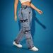 Women's Cargo Jeans High Waist Flap Pockets Oversized Fit Stretch Denim Pants - Streetwear Jogger Pants For Plus Size_ecoleips.com