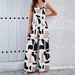 DiYun European And American Vacation Print Strap Wide-Leg Long Pants Jumpsuit Women's Clothing 2025 Fall/Winter_ecoleips.com