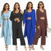 Verve Muslim Women's Three-Piece Set Vest Long Pants Robe Loose Plus Size Sexy_ecoleips.com