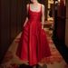Women's Clothing Light Wedding Dress Solid Color Satin Simple Design For Emceeing Coming Of Age Ceremony Party Banquet Evening Gown Everyday Wear_ecoleips.com