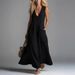 2026 New European And American Cross-Border Spring/Summer Patch Pocket Deep V-Neck Long, Women's Sleeveless Button_ecoleips.com