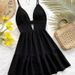2025 Cross-Border European American Summer Vacation Leopard Print Backless Short Dress, Slimming, Pure And Sexy_ecoleips.com