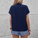 Women's V Neck Printed Loose Fitting Shirt Top Casual Comfortable American Style_ecoleips.com