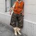 Women's Clothing Women's Casual Camouflage Cargo Pants Street Fashion Loose Wide Leg Trousers Style With Pockets_ecoleips.com