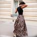 Style 2025 Spring Summer New Leopard Print Pleated Flared Midi Skirt For Women_ecoleips.com