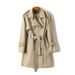 Petite Women's Trench Coat – Autumn Winter Long Coat With Inner Lining, Belted Double-Breasted Classic Wind Jacket For Office & Casual_ecoleips.com