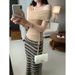ng2510292 Summer New High-End Design Cross-Shoulder Short-Sleeve T-Shirt 2026 Spring Slim-Fit Off-Shoulder Women's Top_ecoleips.com