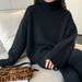 Aria Basics Aria Basics European American Cross-border Women's Sweater, Autumn Winter Thickened High-neck Loose Knit Pullover, Suitable For Both_ecoleips.com