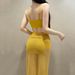 Women's Slim Fit Solid Color Swimsuit Sexy Alluring Style One Piece Two Piece Perfect for Beach Vacations And Hot Springs_ecoleips.com