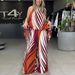 Women's Clothing Positioning Printing Long Sleeved Top Wide Leg Pants Fashionable Two Piece Suit_ecoleips.com
