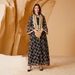 Women’s Clothing Hot Sale Heavy Mesh Embroidery Splicing Gold Ribbon Muslim Two Piece Suit_ecoleips.com