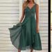 2025 Sleeveless Chiffon Patchwork Lace Hollow Out Women's Long Dress Bridesmaid Evening Gown_ecoleips.com