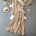 Premium Korean Style Fashion Set for Women Loose Fitting Long Sleeved Shirt And Top Two Piece Set with High Waisted Slimming Skirt Elegant And Stylish_ecoleips.com