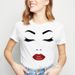 Cross-border Supply Loose-fitting Fashionable Round-neck Eyelash Short Top T-shirt For Women_ecoleips.com