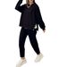 European American In-stock 2025 New Fashion Metal Button Split Long-sleeve Top And Sporty Casual Slim-fit Pants Women's_ecoleips.com