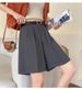 K Suit Shorts, Women's New Style For Outerwear, High Waist Slimming, Loose And Wide Leg Pants, Thin Casual Five Inch Shorts. No Belt_ecoleips.com
