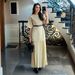 Women's Ruched Panel Round Neck Short Sleeve Casual Midi Dress – Elegant Summer Gown 2026_ecoleips.com