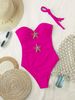 2025 European American Style Solid Color One Piece Bikini Sexy Wire-Free Beach Vacation Swimsuit for Women_ecoleips.com
