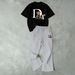2026 Plus Size Women's Clothing DR Bear 2026 New Men's And Women's Simple Casual Sports Suit: Popular And Versatile Crew Neck T Shirt + Sweatpants_ecoleips.com
