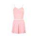 AD218 Foreign Trade Women's Summer New Fashion Casual Lace Trim Camisole Top Comfortable Sexy Short Skirt Set_ecoleips.com