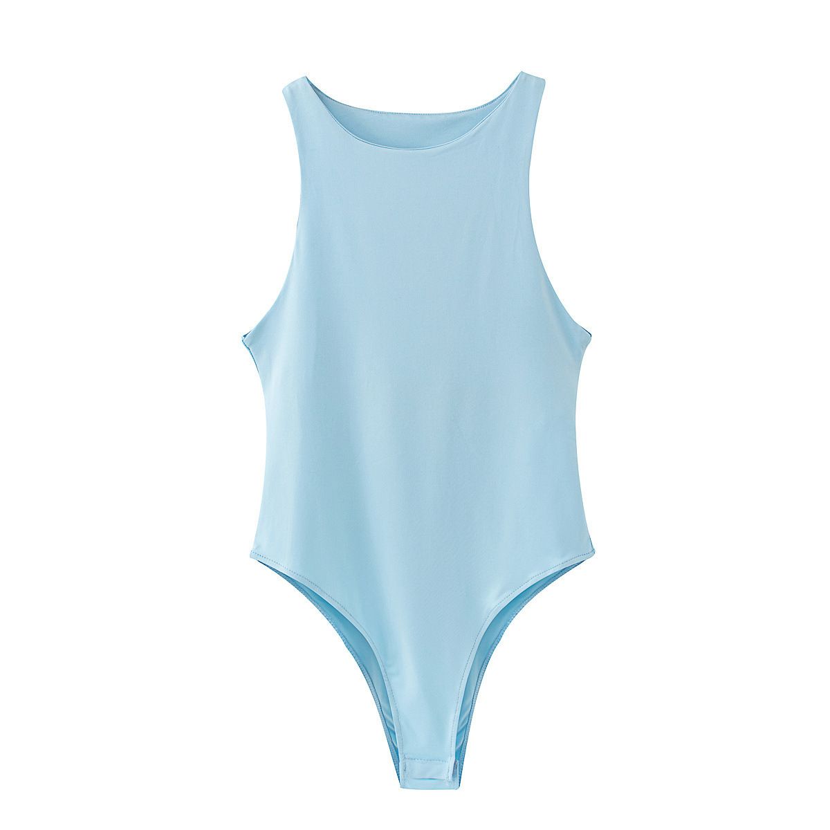 Summer New Arrival Women's Sexy Tight Fitting Bodysuit Sleeveless Jumpsuit Trendy European American Style_ecoleips.com