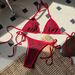 Women's Clothing Bikini Strap Halter Neck Lace-Up Triangle Bikini Set – Adjustable Halter Neck & Soft Padded Cups (Black/Red/Blue/Yellow/White)_ecoleips.com